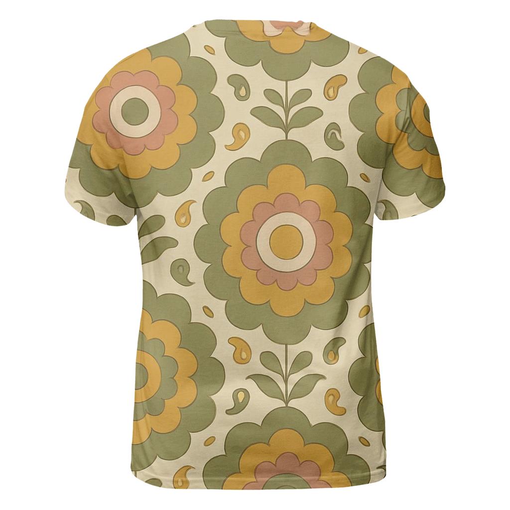 Groovy Flower Medallion vibrant all-over design tees