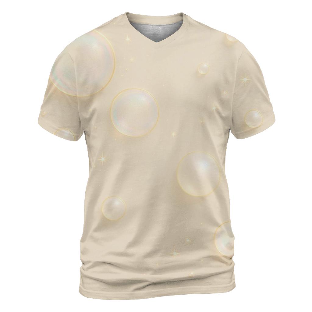 Champagne Constellation artistic all-over print tops