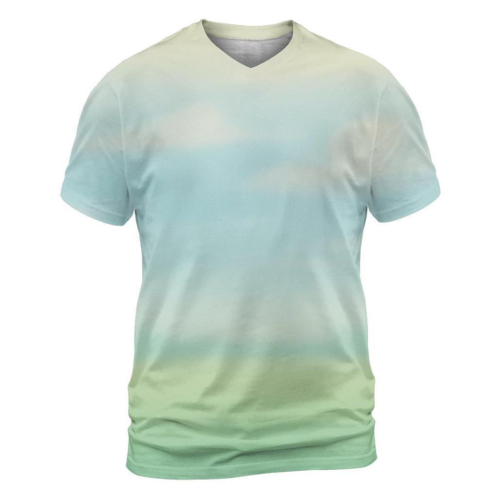 Meadow Sky Drift vibrant all-over design tees