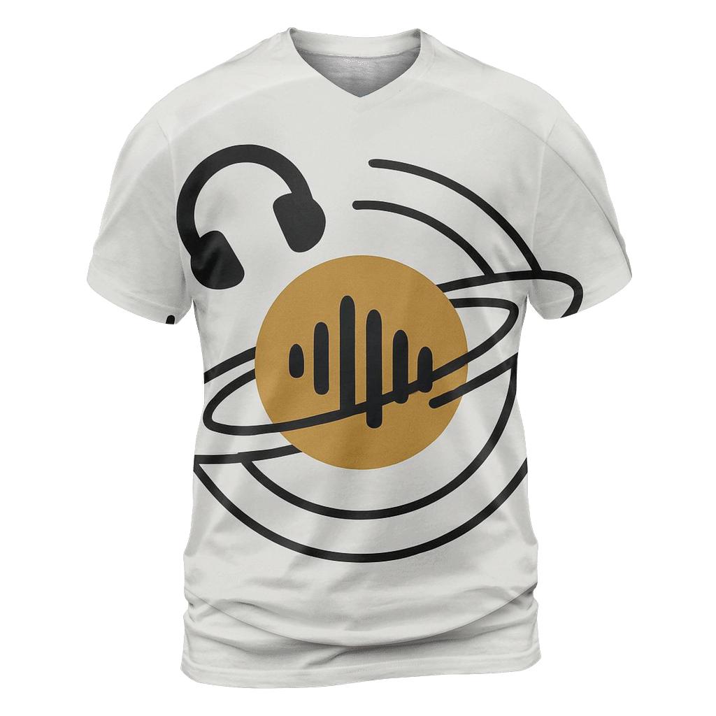 Headphone Orbit Minimal statement graphic shirts