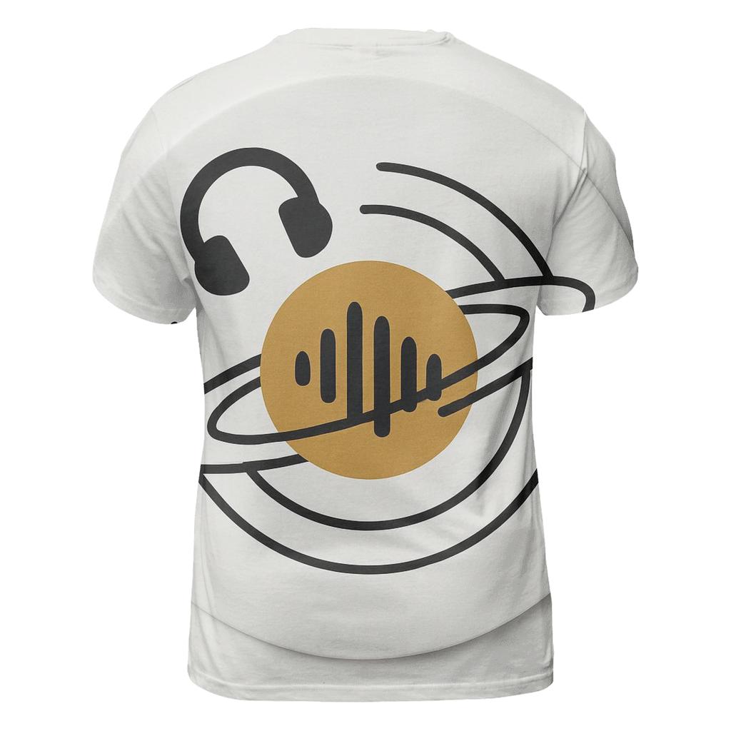 Headphone Orbit Minimal statement graphic shirts