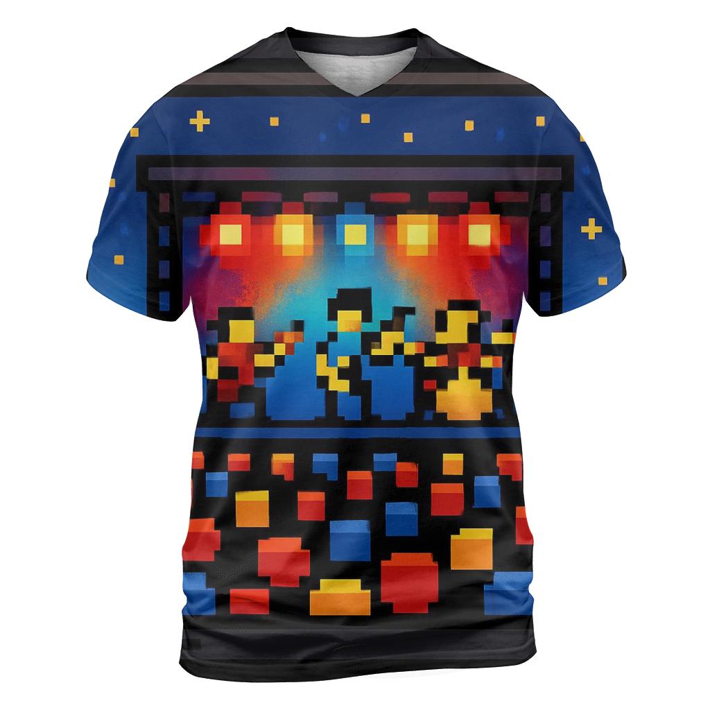 Pixel Concert Night statement graphic shirts