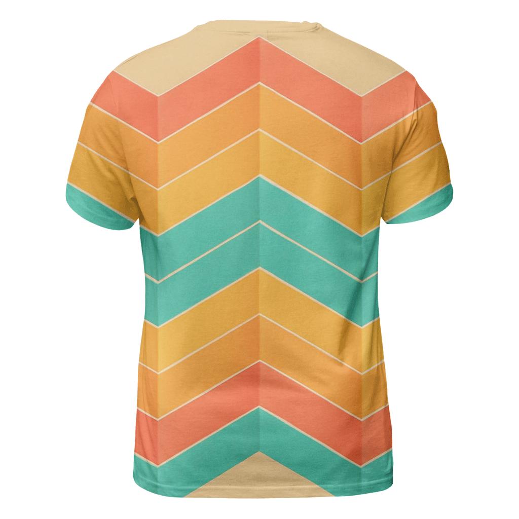 Chevron Accordion Coral creative print fashion shirts