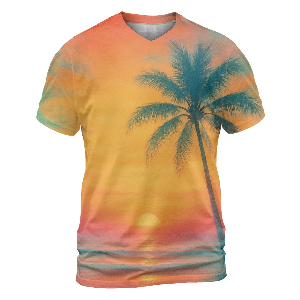 Tropical Dawn Melt trendy printed shirt styles