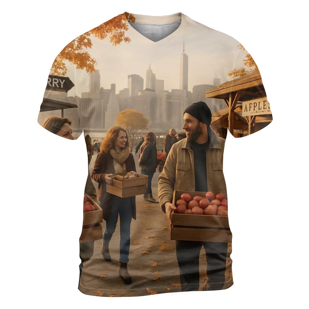 Autumn Ferry Terminal With Orchard Market custom all-over print shirts