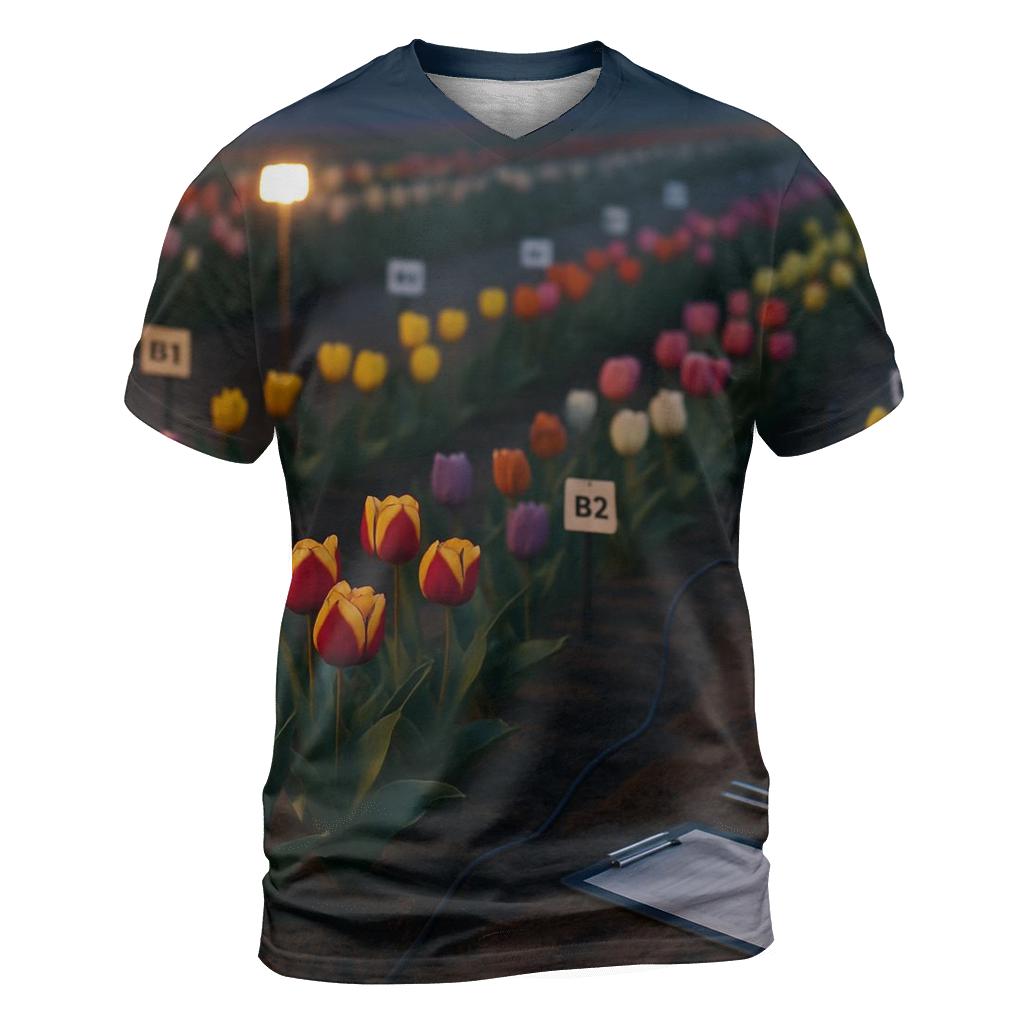 Evening Tulip Research Plot designer pattern shirts