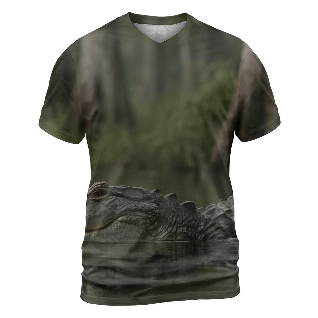Marshway Ambush — American Alligator vibrant all-over design tees