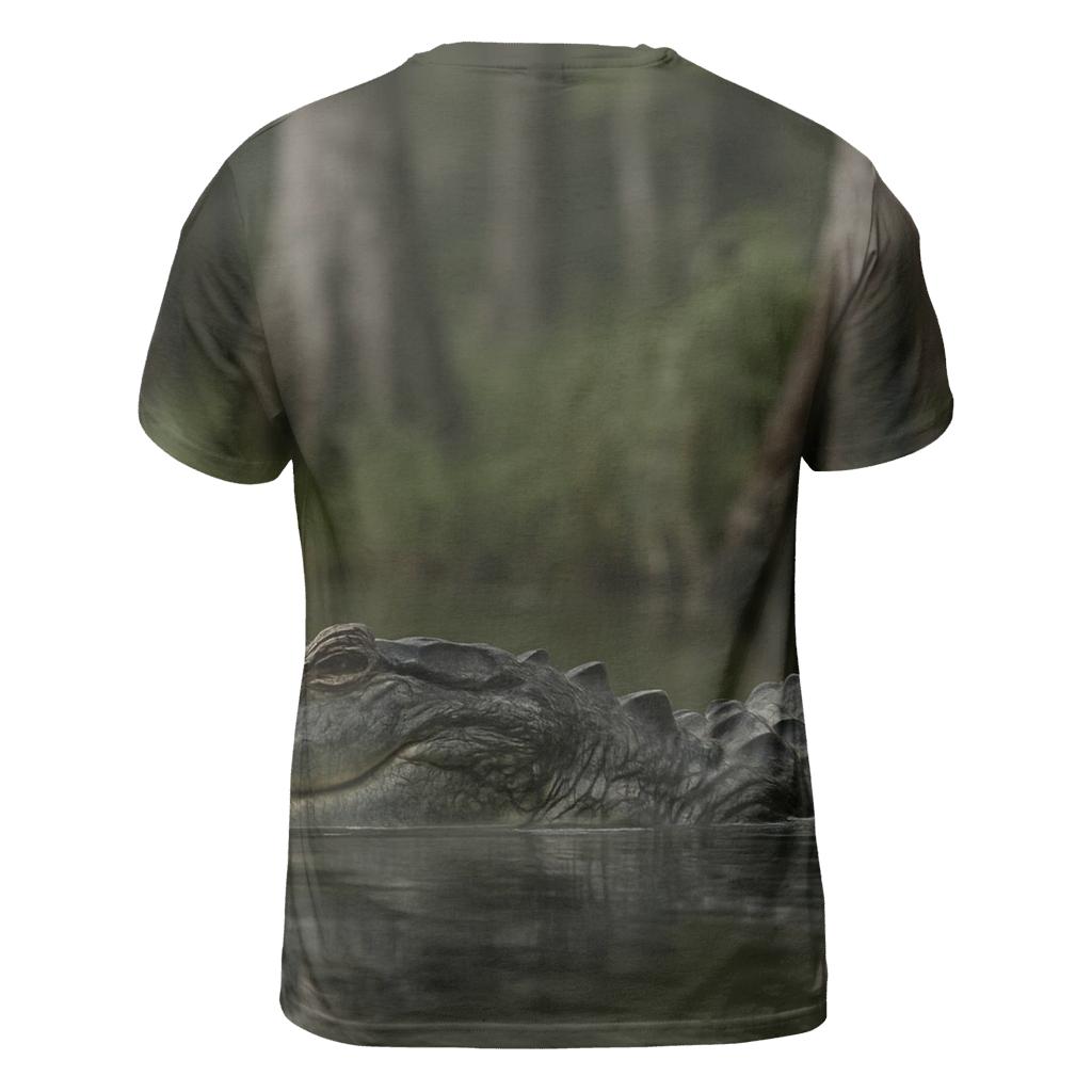Marshway Ambush — American Alligator vibrant all-over design tees