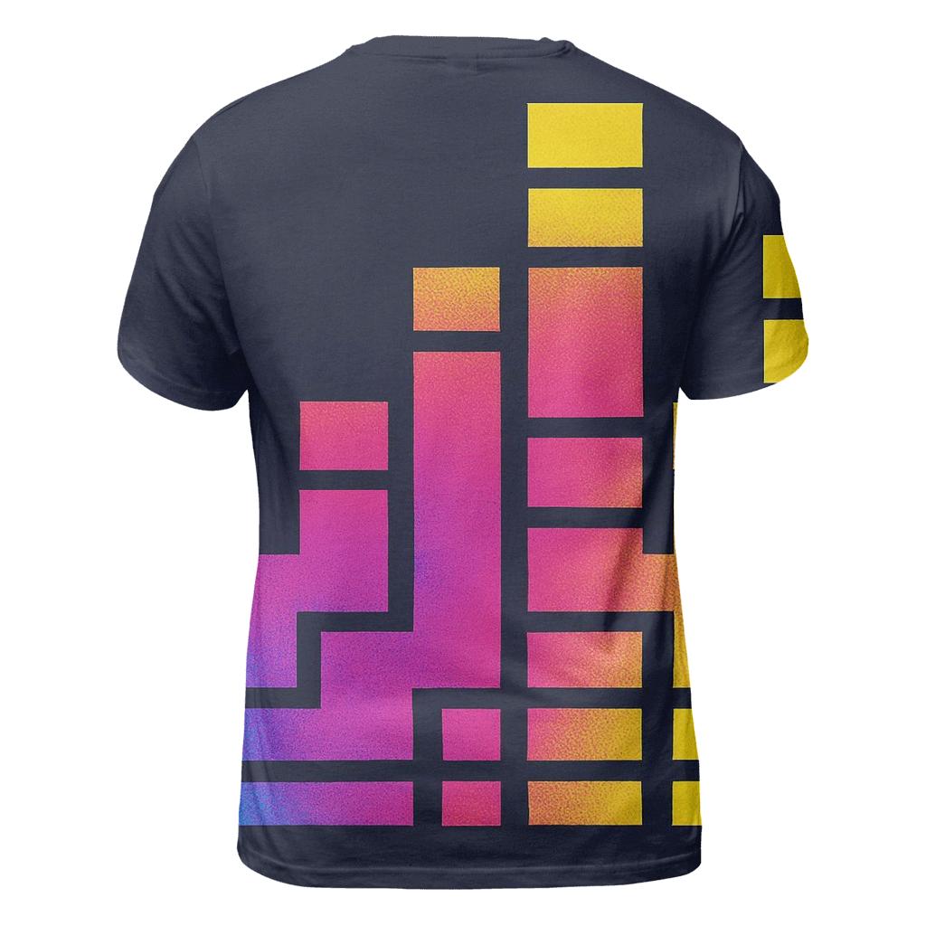 Retro Spectrum Steps statement graphic shirts