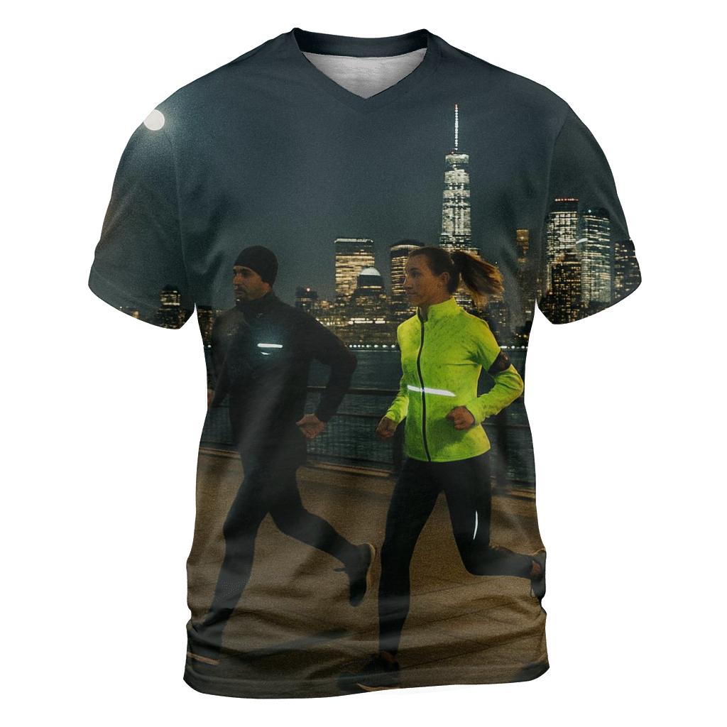 Midnight Blue River Chase With Joggers vibrant all-over design tees