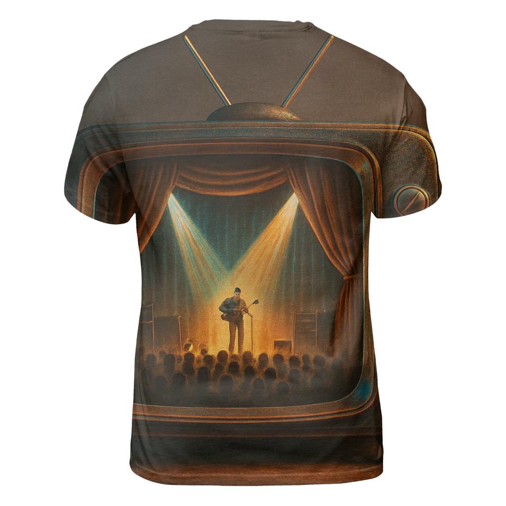 Retro TV Soundstage vibrant all-over design tees