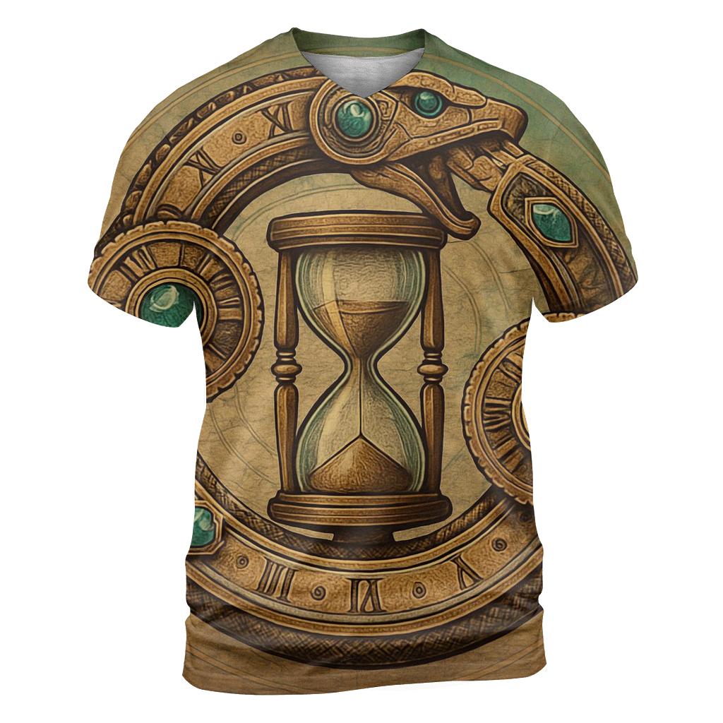 Clockwork Serpent Of Chronus creative print fashion shirts