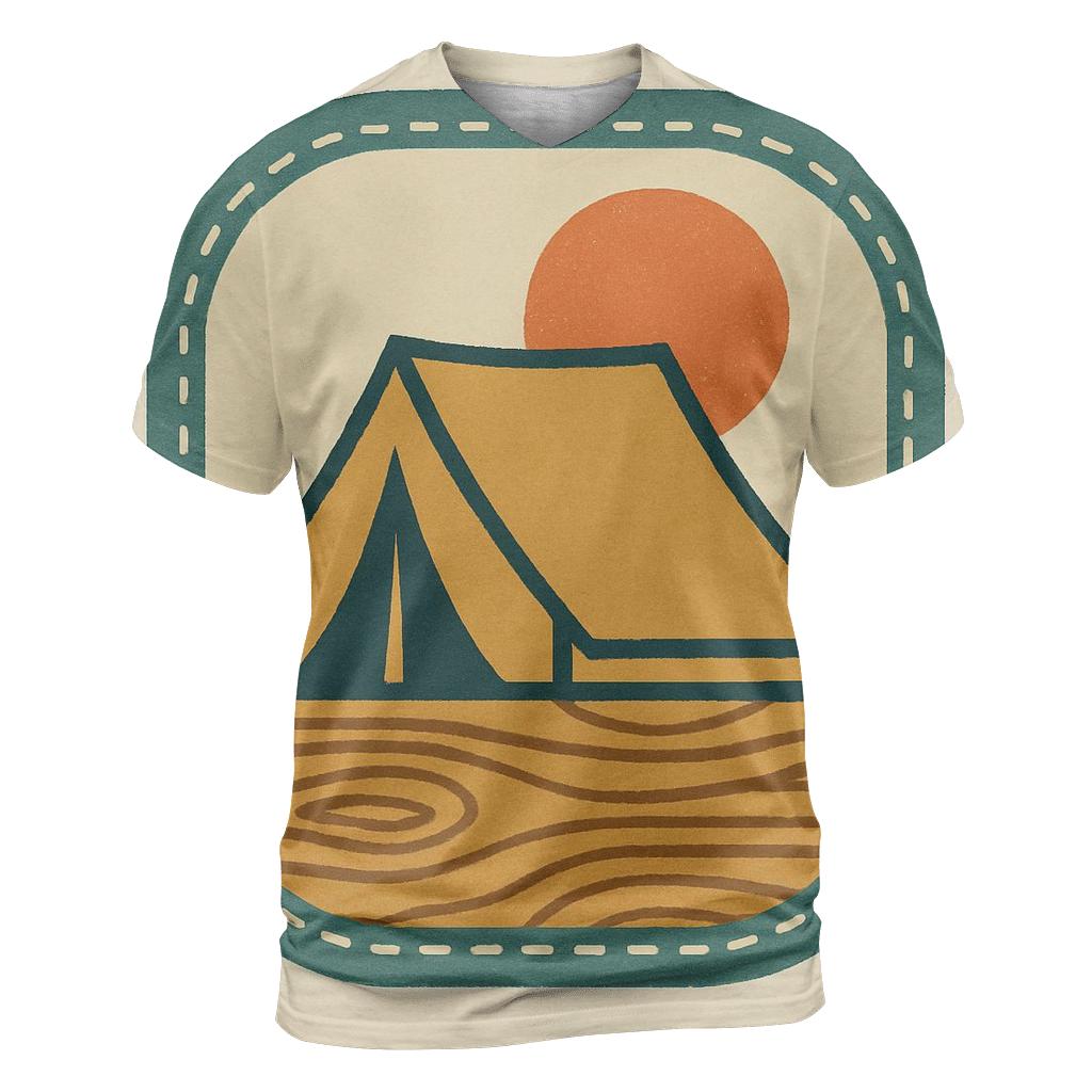 Retro Camping Patch designer pattern shirts