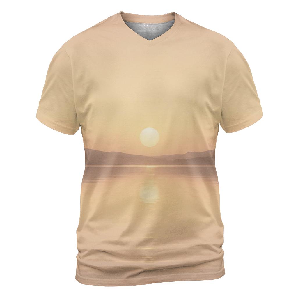 Dawn Reflection artistic all-over print tops