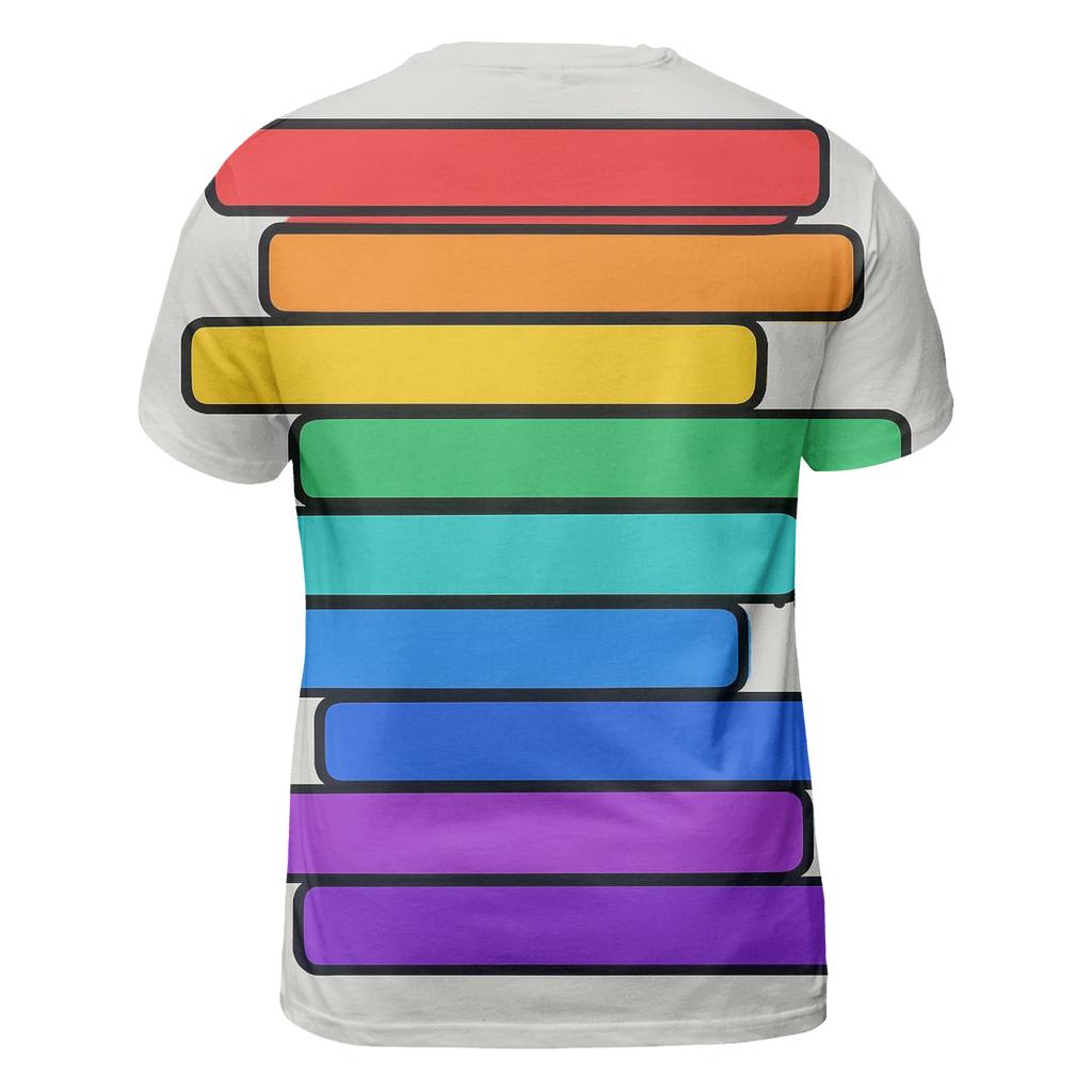 Rainbow Prism Bars artistic all-over print tops