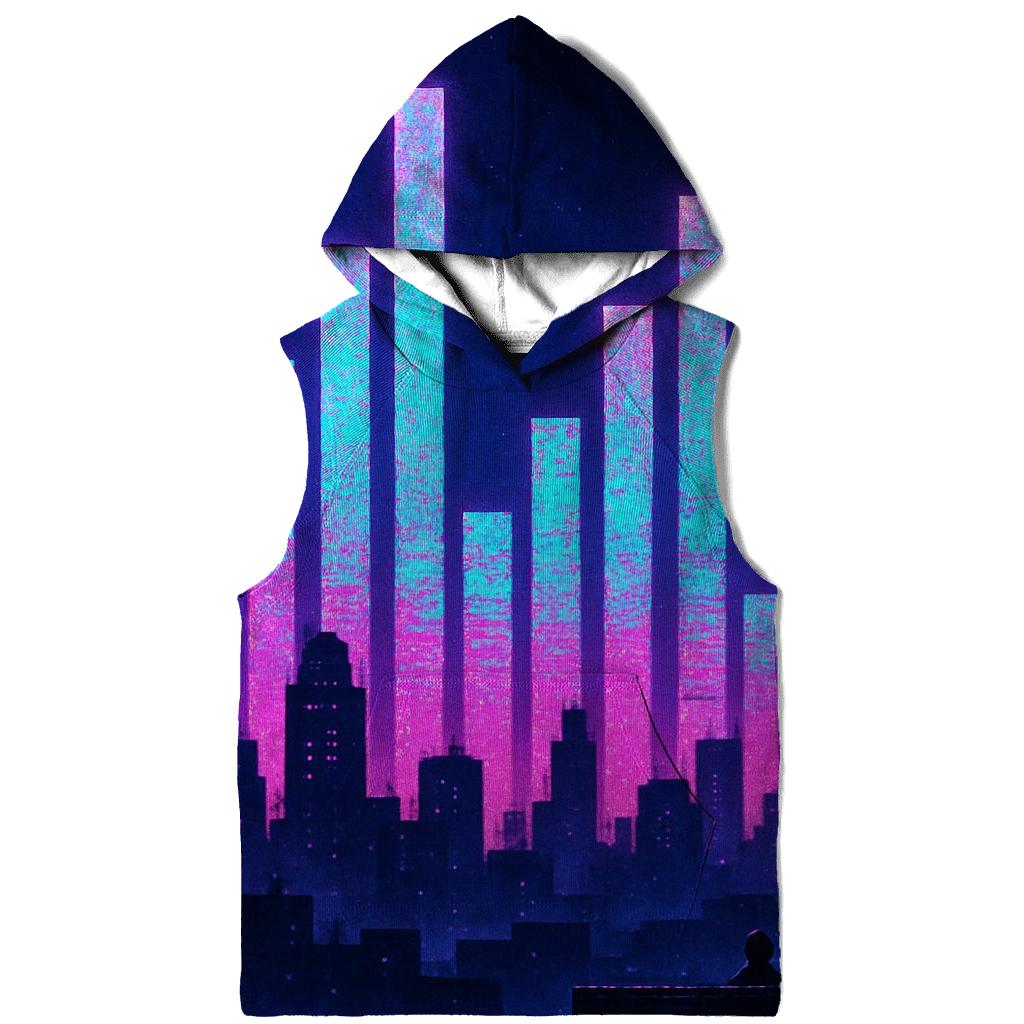 Neon Equalizer Skyline lightweight hoodies