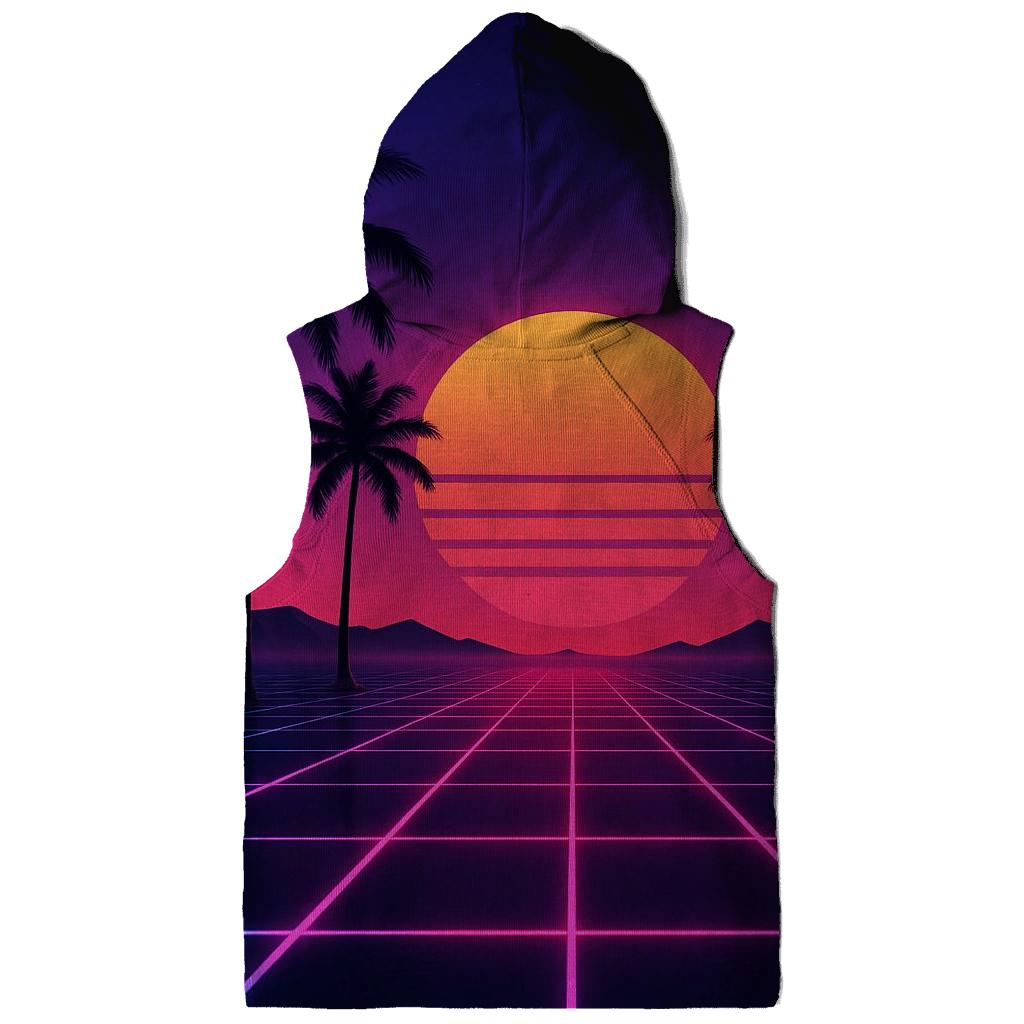 Neon Grid Sunset hoodie trends