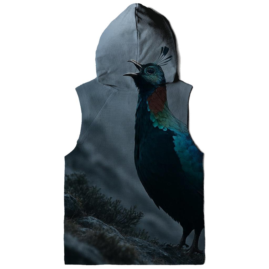Misty Ridge Caller — Himalayan Monal graphic hoodies