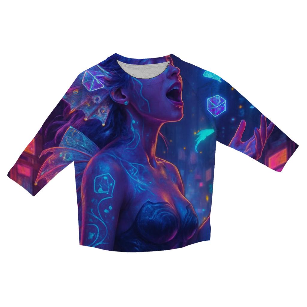 Neon Dice Siren custom 3/4 sleeve shirts