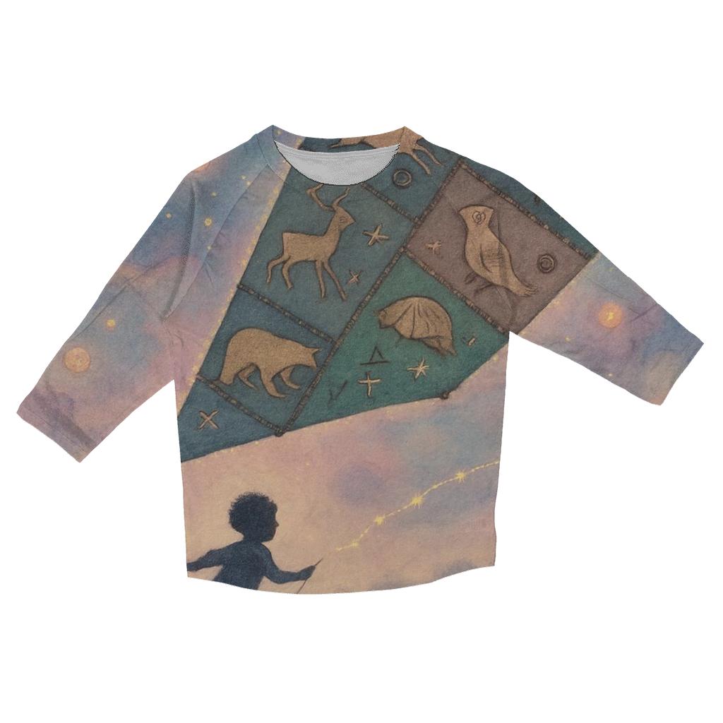 Patchwork Dream Kite personalized 3/4 sleeve tees