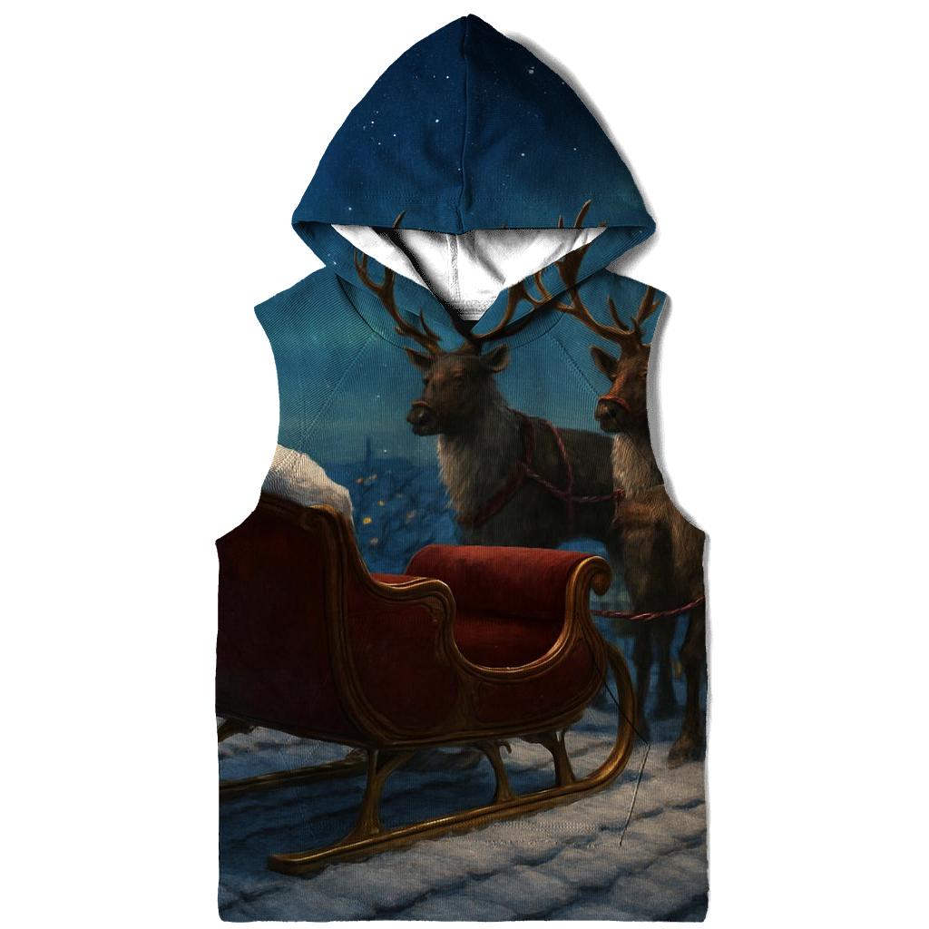 Santa Sleigh Rooftop zip-up hoodies