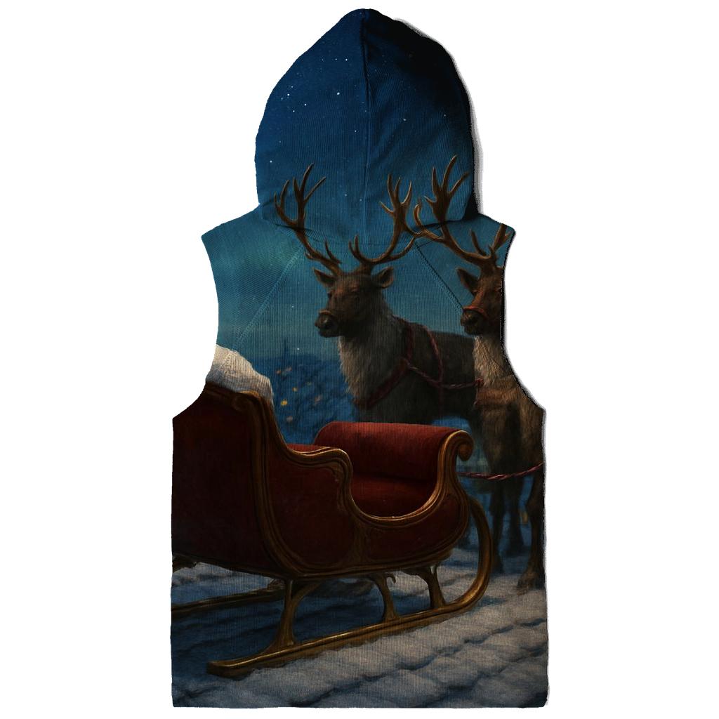 Santa Sleigh Rooftop zip-up hoodies