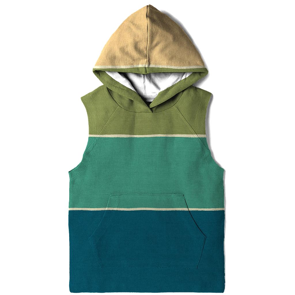 Sunset Horizon Stripes embroidered hoodies