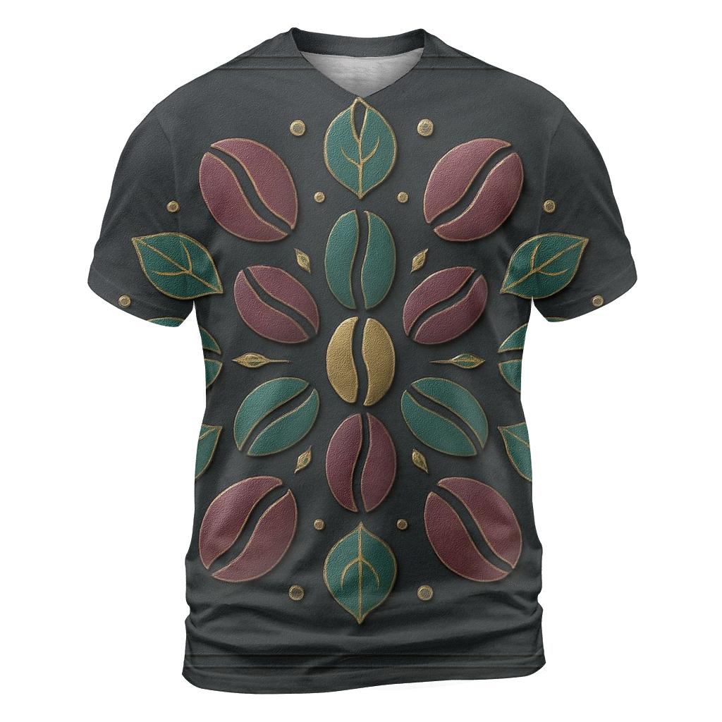 Bean Bloom Mandala creative print fashion shirts