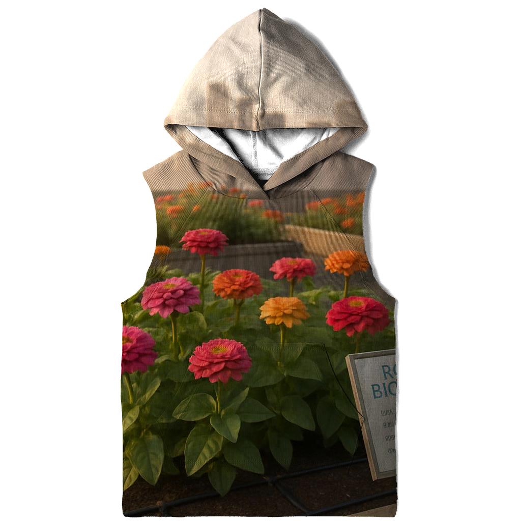 Urban Rooftop Zinnia Pollinator Garden heavyweight hoodies