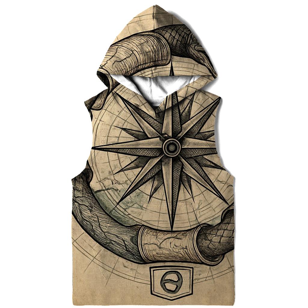 Cartographer Ouroboros Compass zip-up hoodies