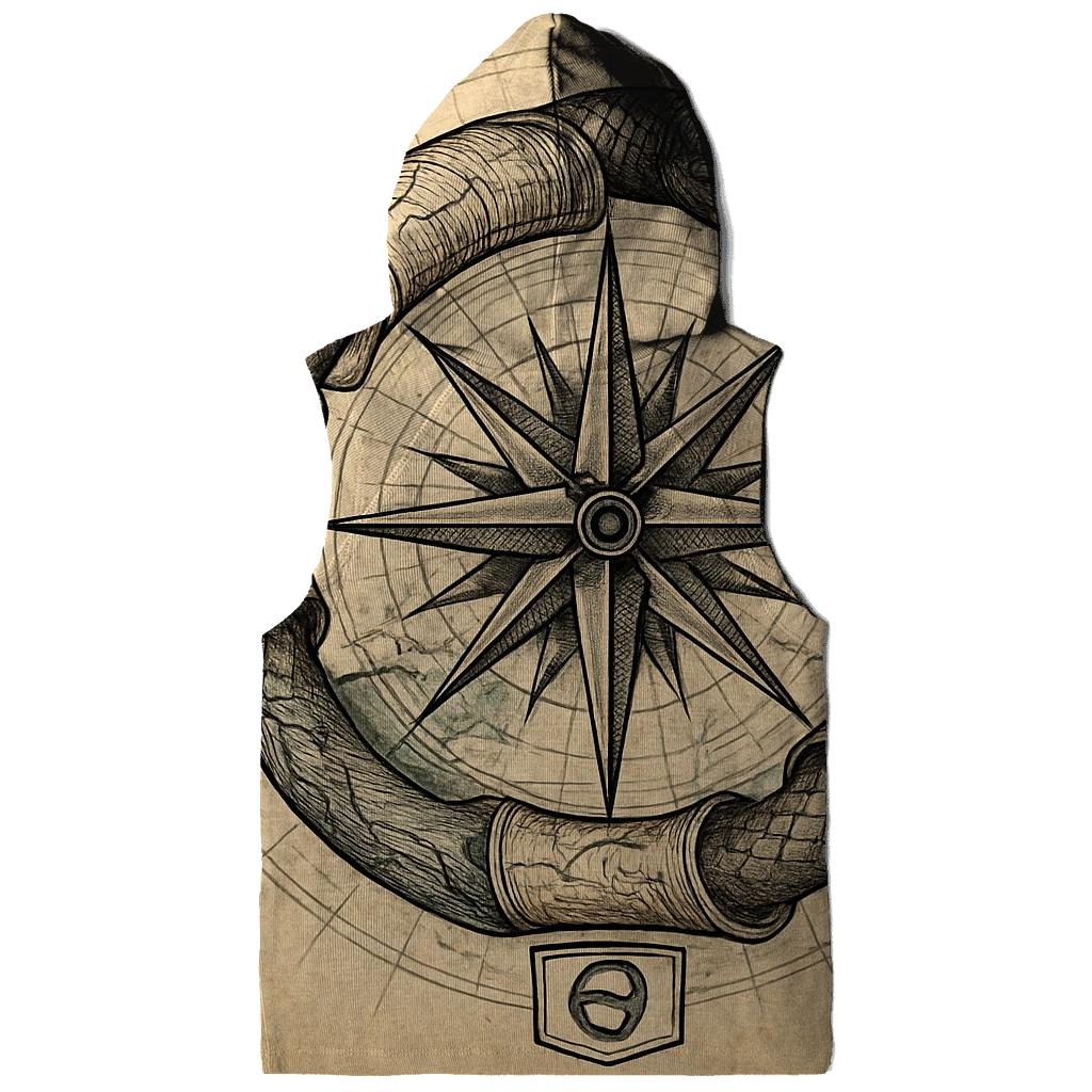 Cartographer Ouroboros Compass zip-up hoodies