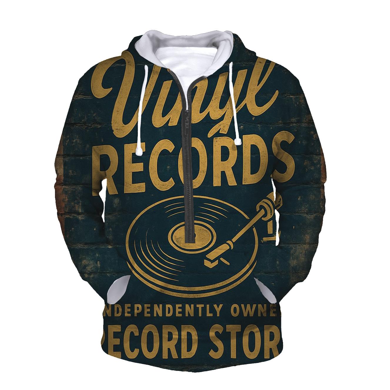 Vintage Vinyl Record Shop Sign hoodie trends