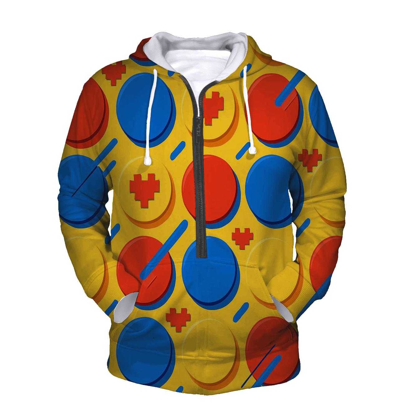 Arcade Token Mosaic graphic hoodies