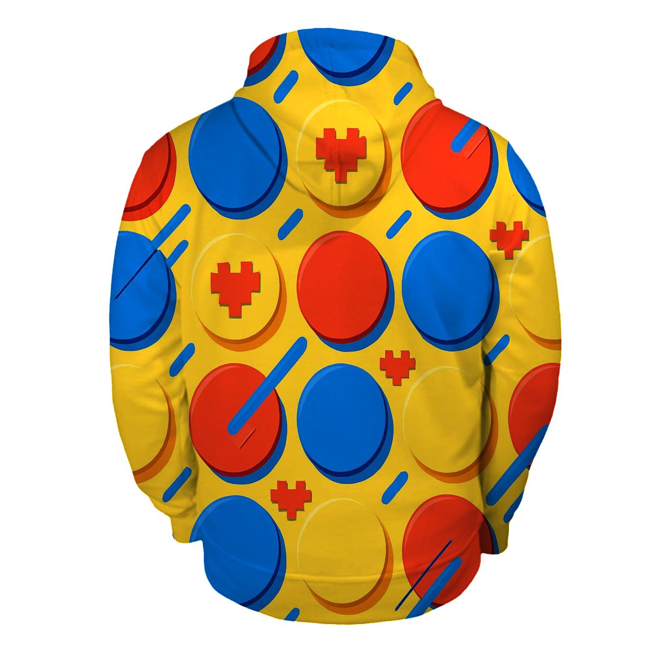 Arcade Token Mosaic graphic hoodies