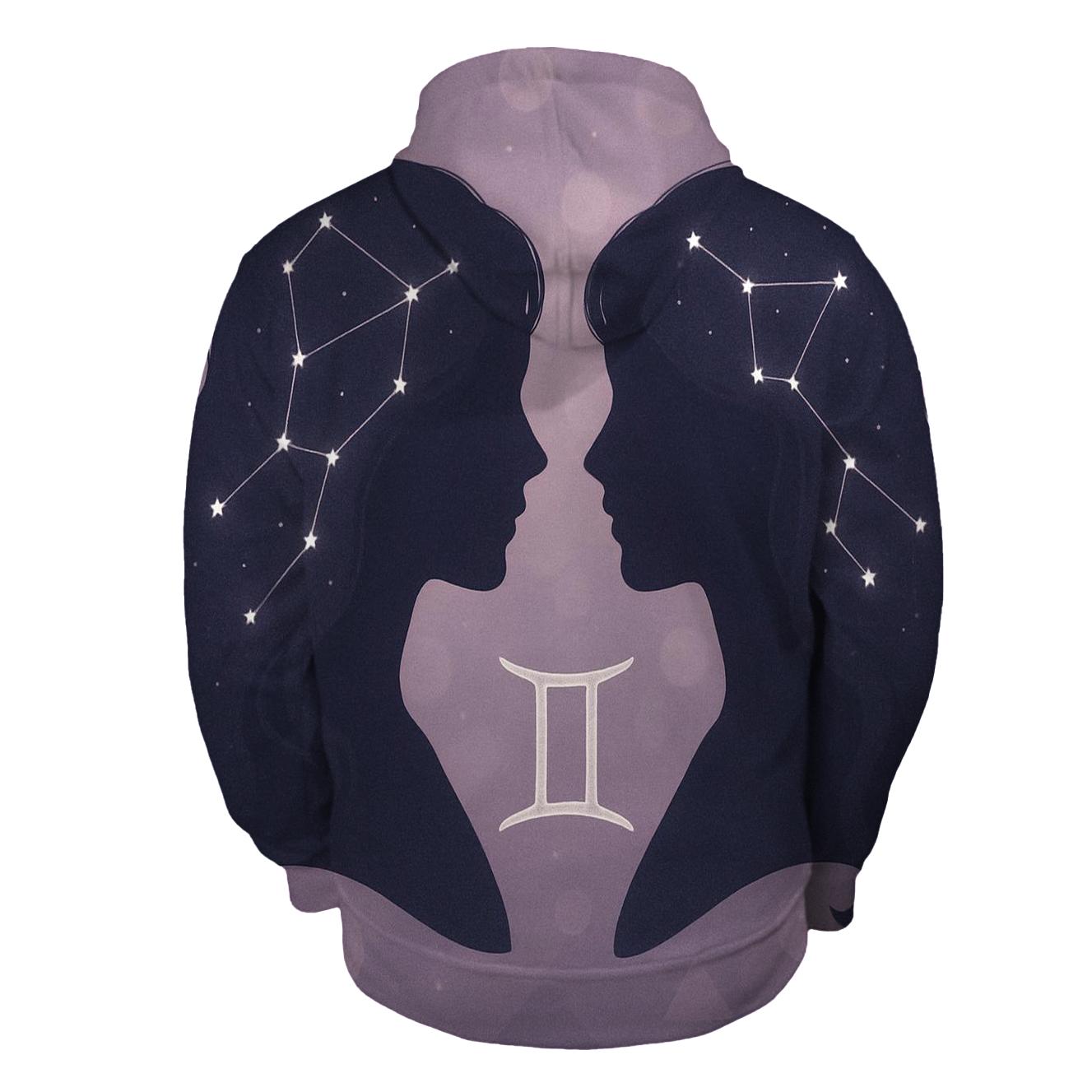 Ethereal Gemini Twins Portrait hoodies fashion