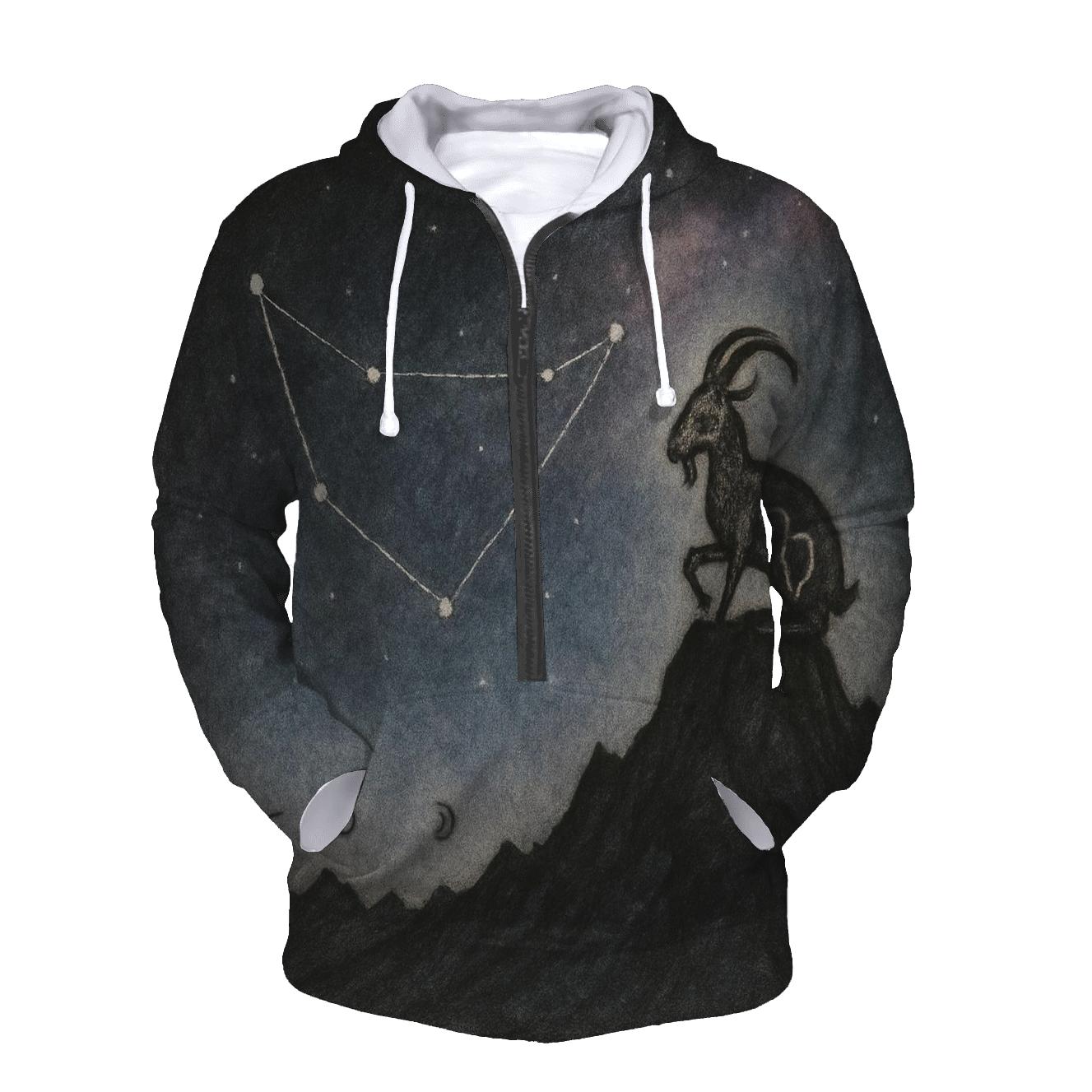 Capricorn Mountain Goat Nebula hoodies fashion