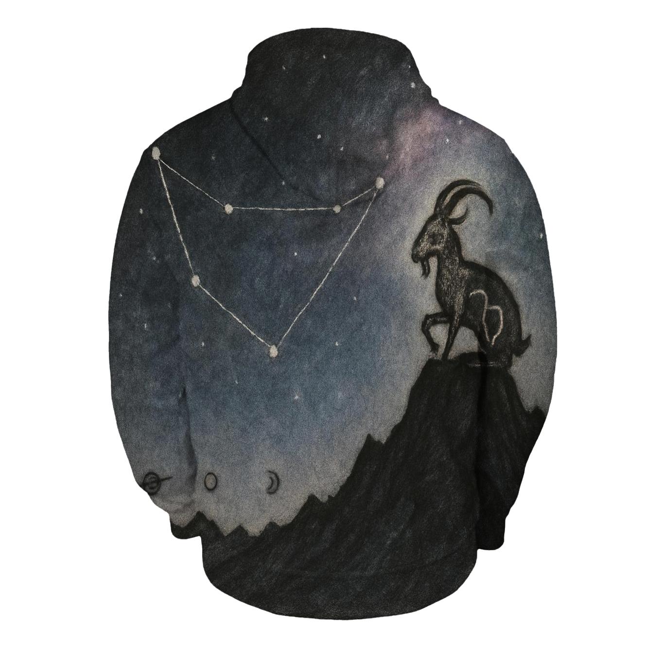 Capricorn Mountain Goat Nebula hoodies fashion