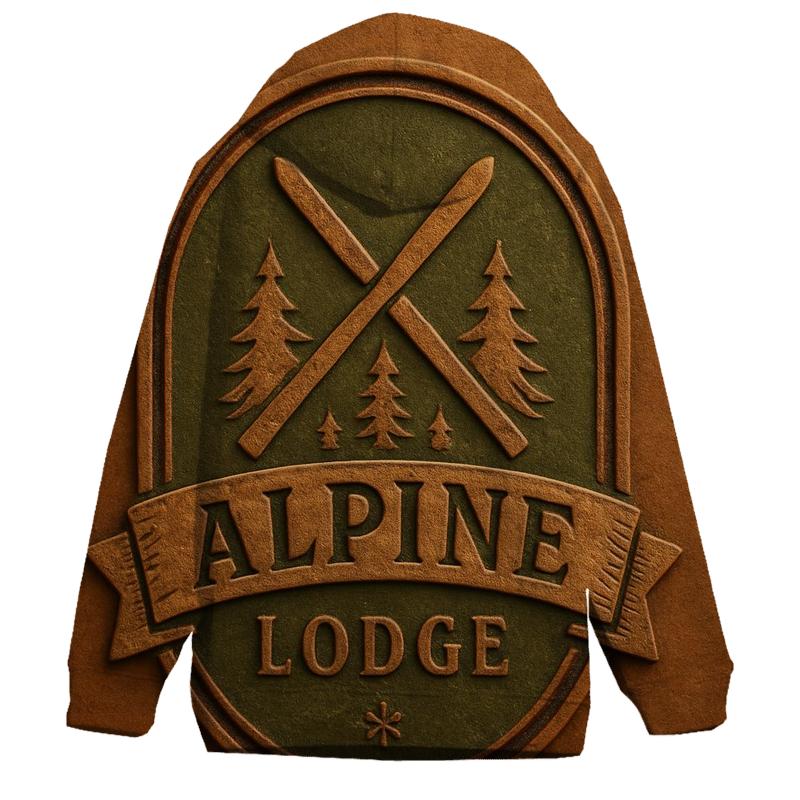 Rustic Mountain Lodge Crest pullover hoodies