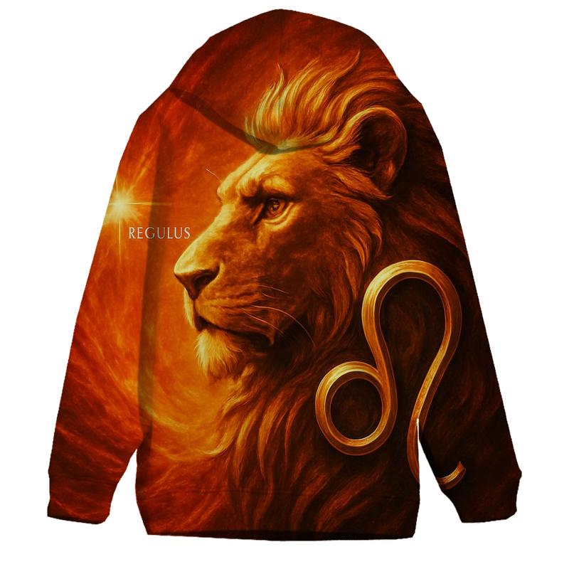 Leo Solar Flare Lion Artwork embroidered hoodies