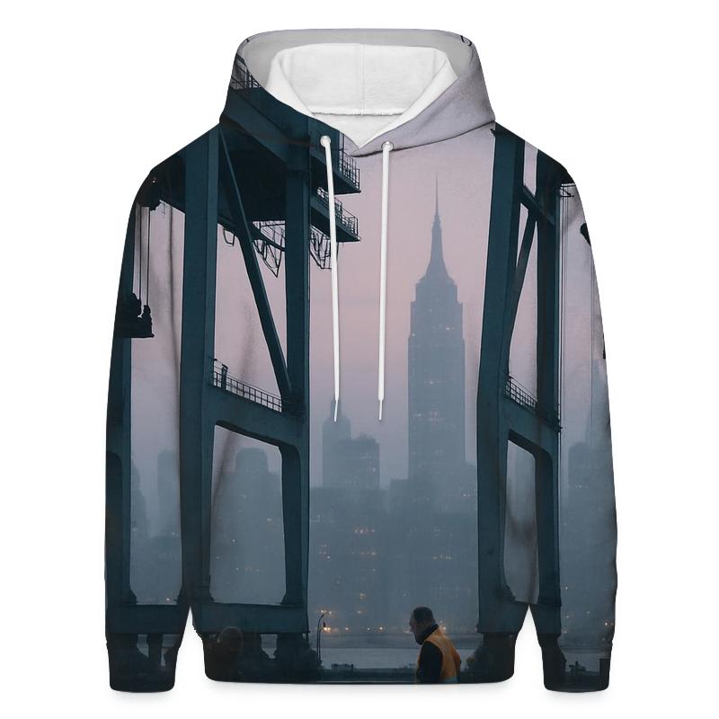 Harbor Crane Silhouettes At Pre-dawn hoodie styles
