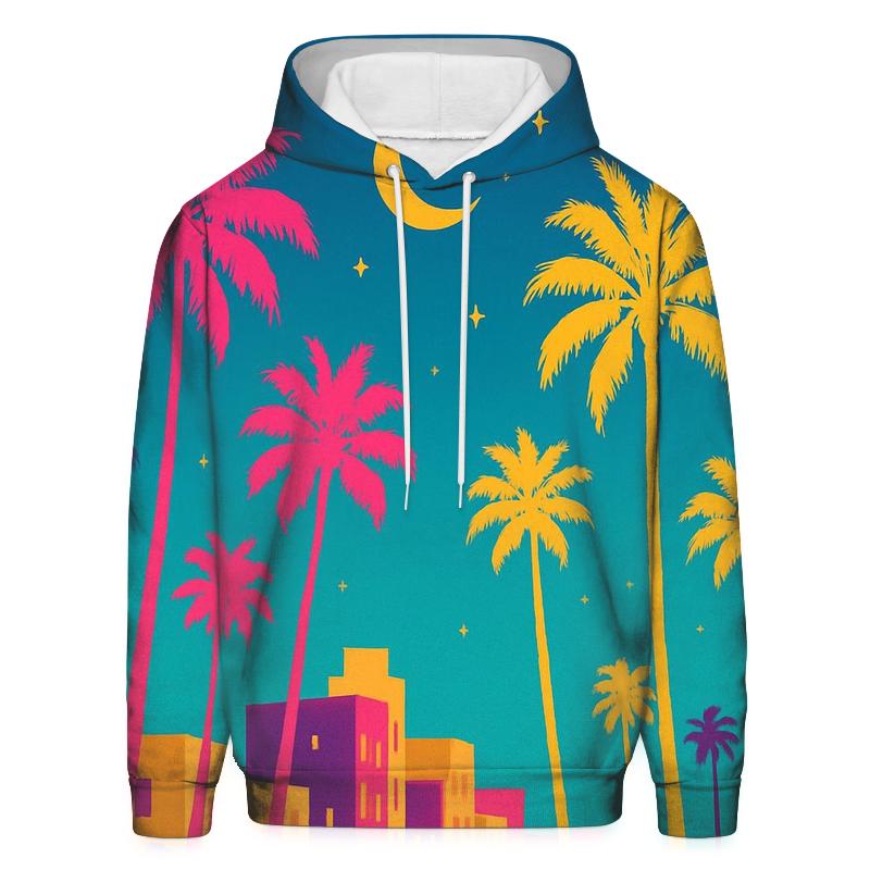 Miami Night Palms premium hoodies