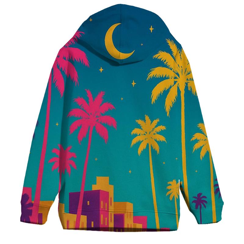 Miami Night Palms premium hoodies
