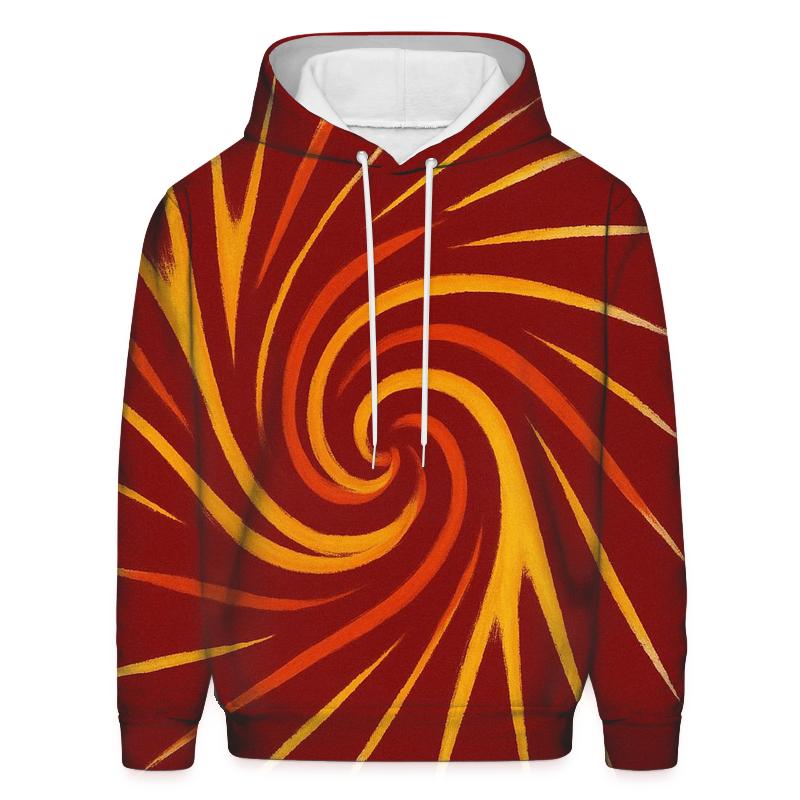 Solar Flare Radial Spiral heavyweight hoodies