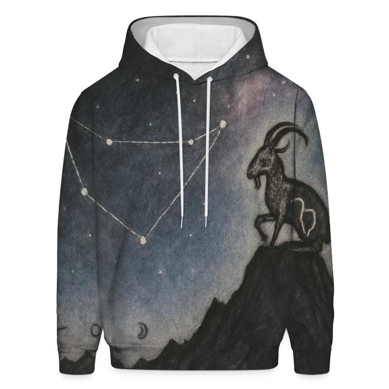 Capricorn Mountain Goat Nebula zip-up hoodies