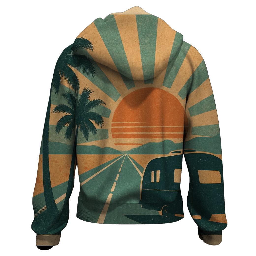 Sunset Highway Road Trip Poster lightweight hoodies