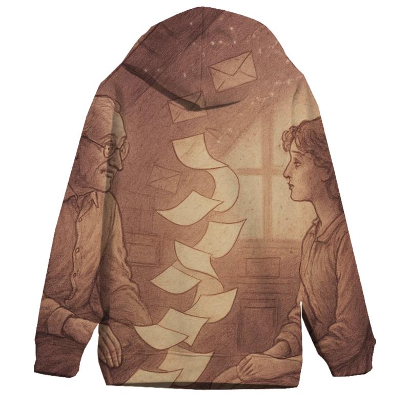 Unwritten Letters Between Hearts embroidered hoodies