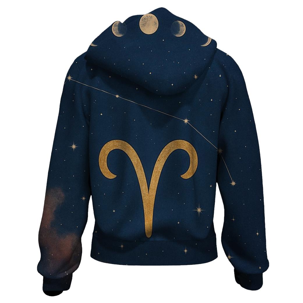 Celestial Aries Constellation Map hoodie styles