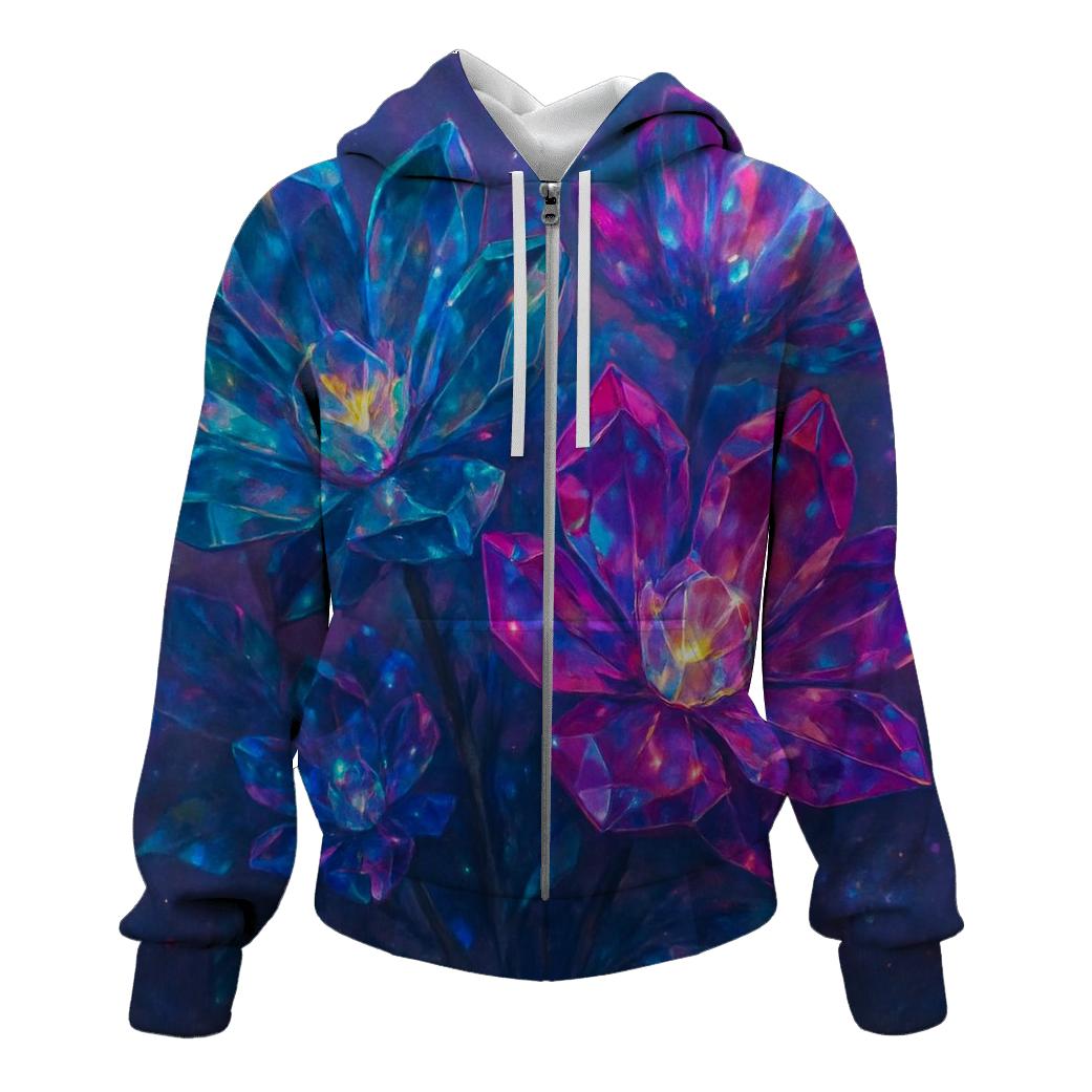 Prism Petals embroidered hoodies