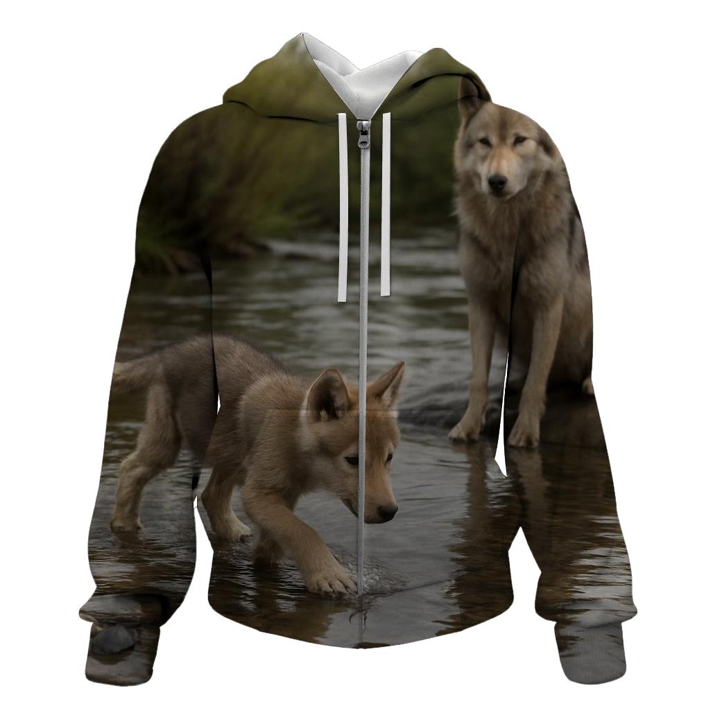 River Crossing Pup Lesson lightweight hoodies
