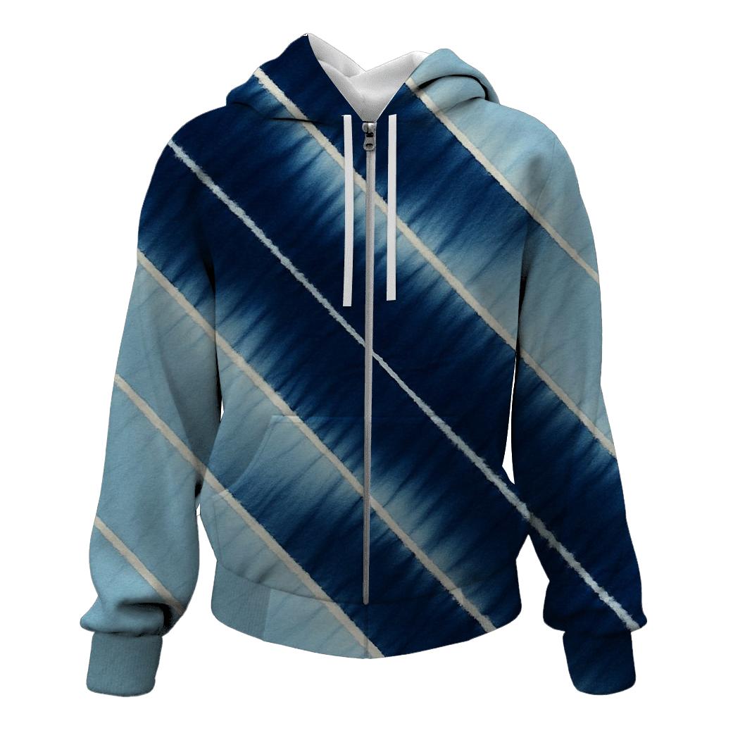Indigo Arashi Diagonals hoodie designs